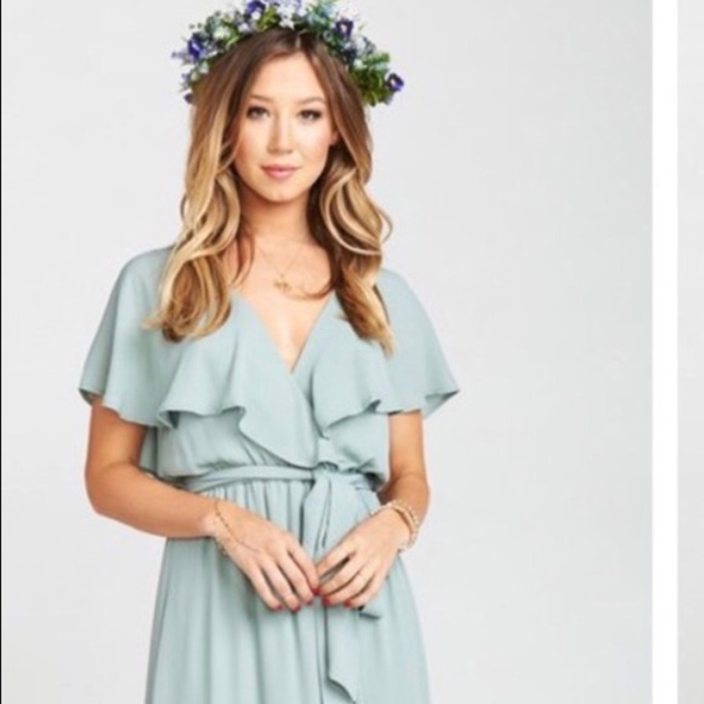 Show me your MuMu seafoam green dress
